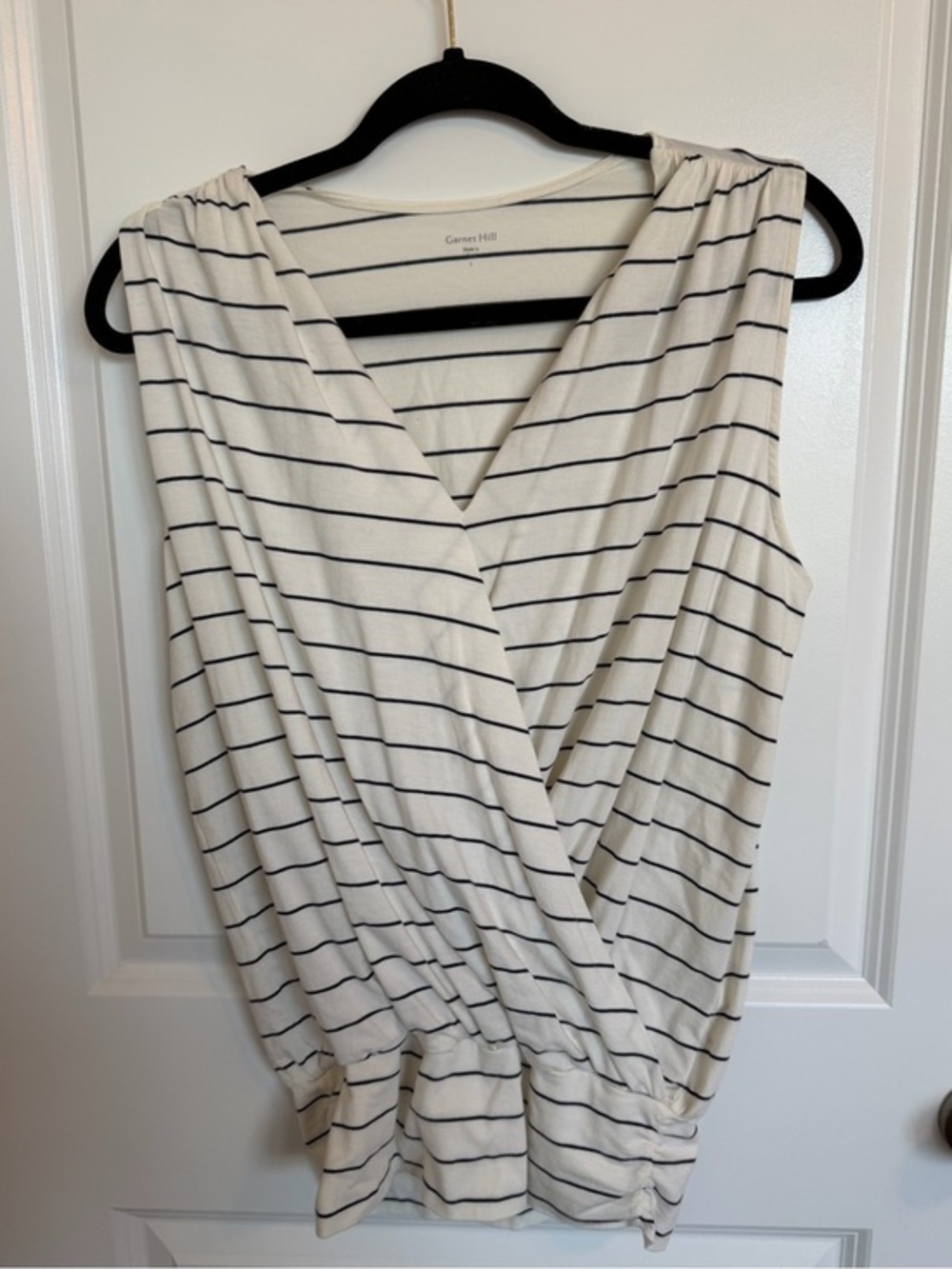 Garnet Hill Striped Tank Top Size Large